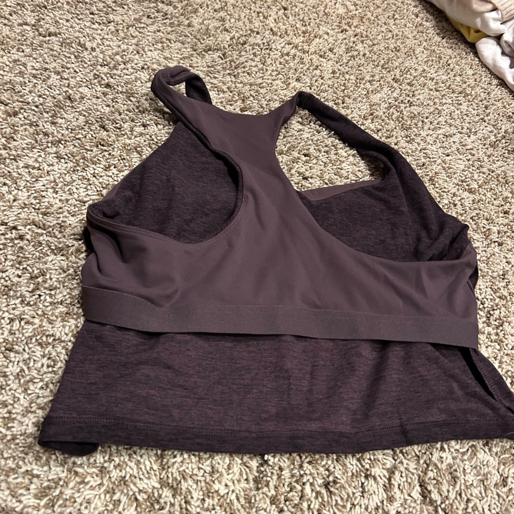 Fabletics Built In Bra Athletic Tank Top Large Racerback Lined Workout - Picture 7 of 8